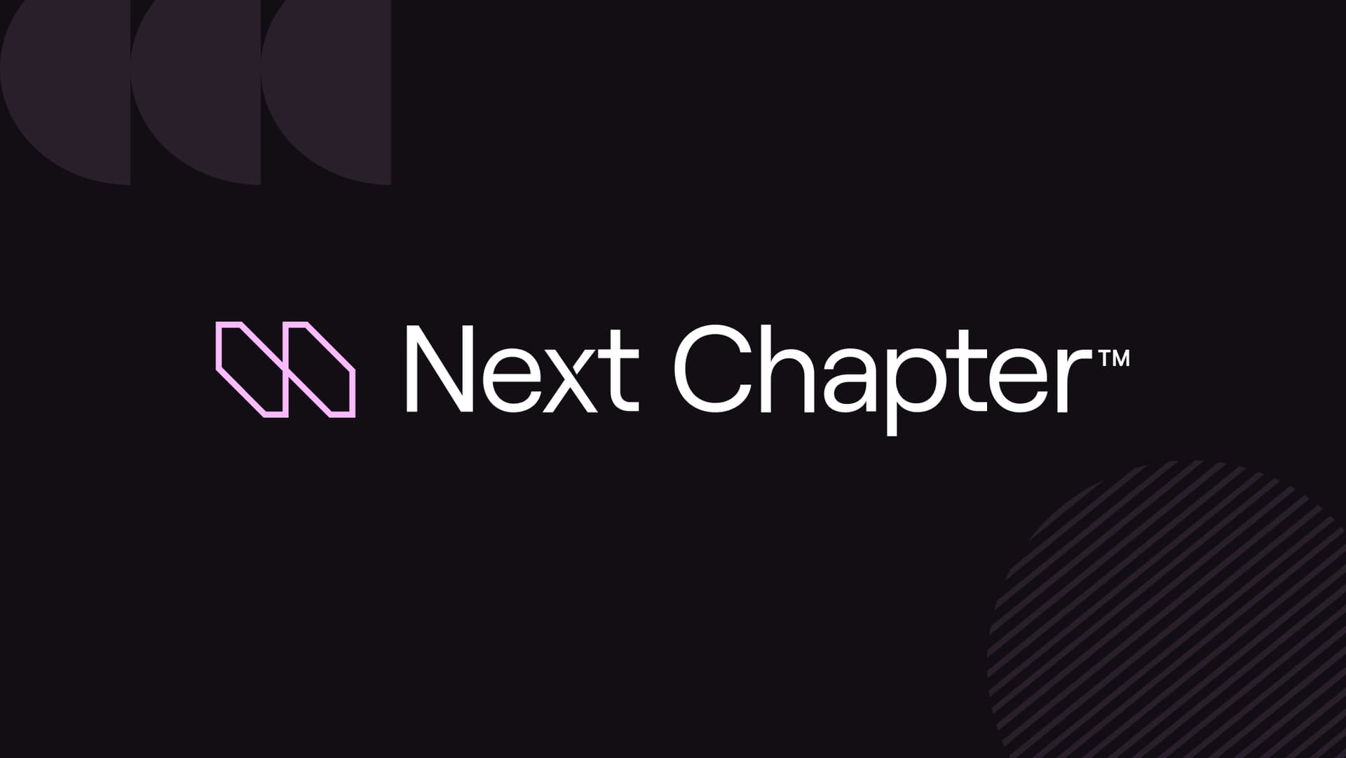 next chapter logo on black background